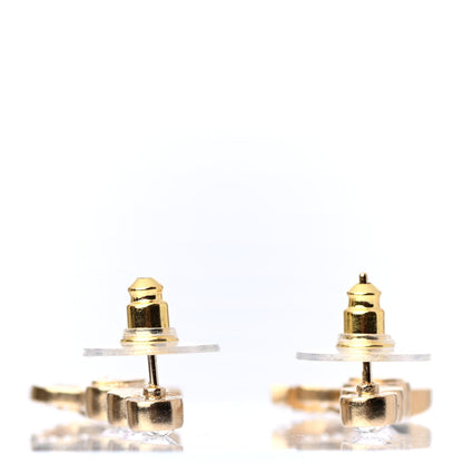 Chanel Crystal CC Drop Earrings Gold 3 of 4