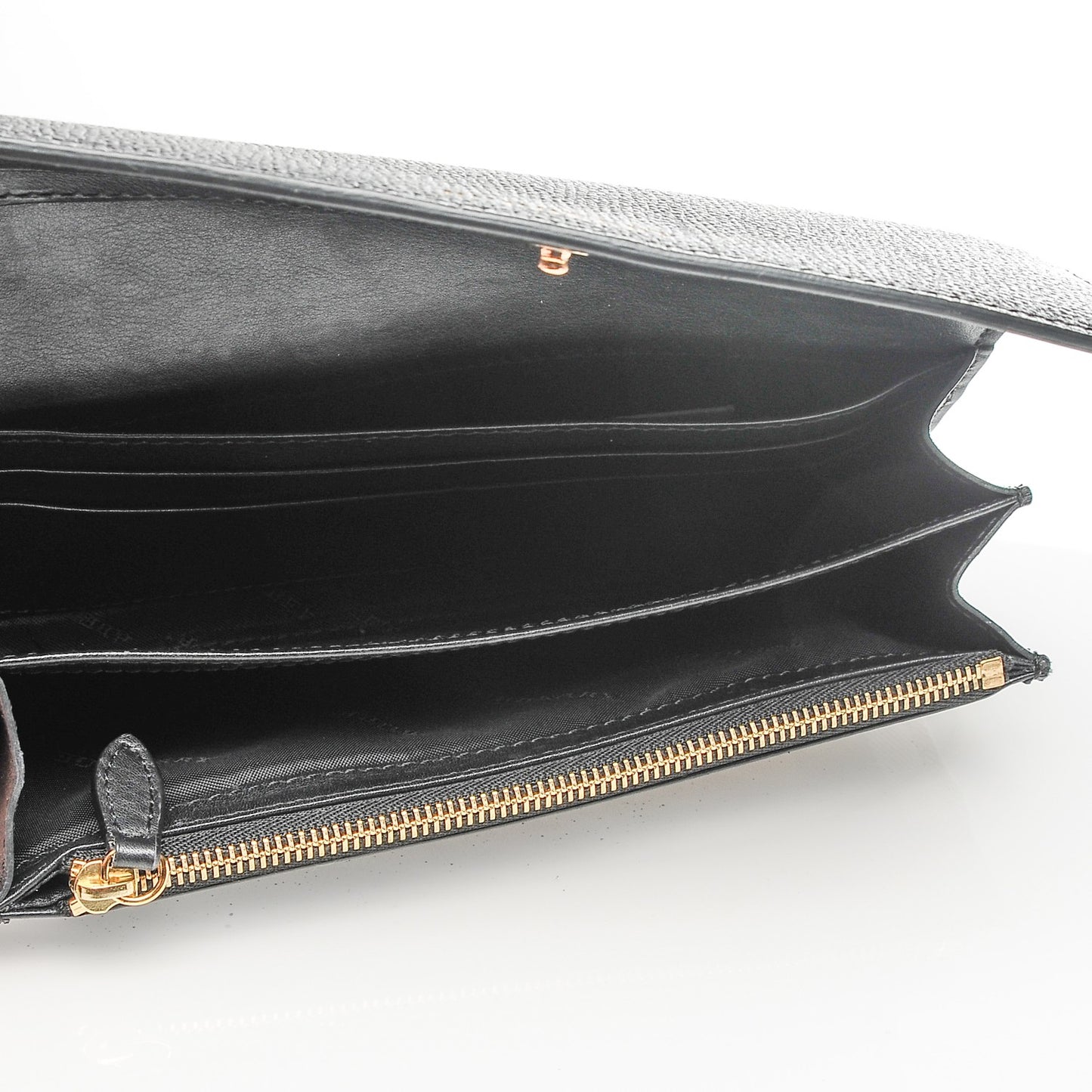 Grainy Calfskin House Check Henley Wallet On Chain Black