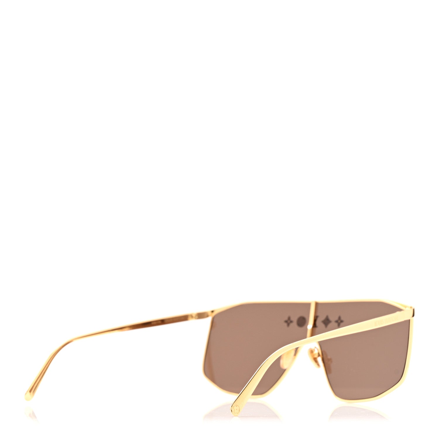 Louis Vuitton Metal LV Golden Mask Sunglasses Z1717U Gold 1805873