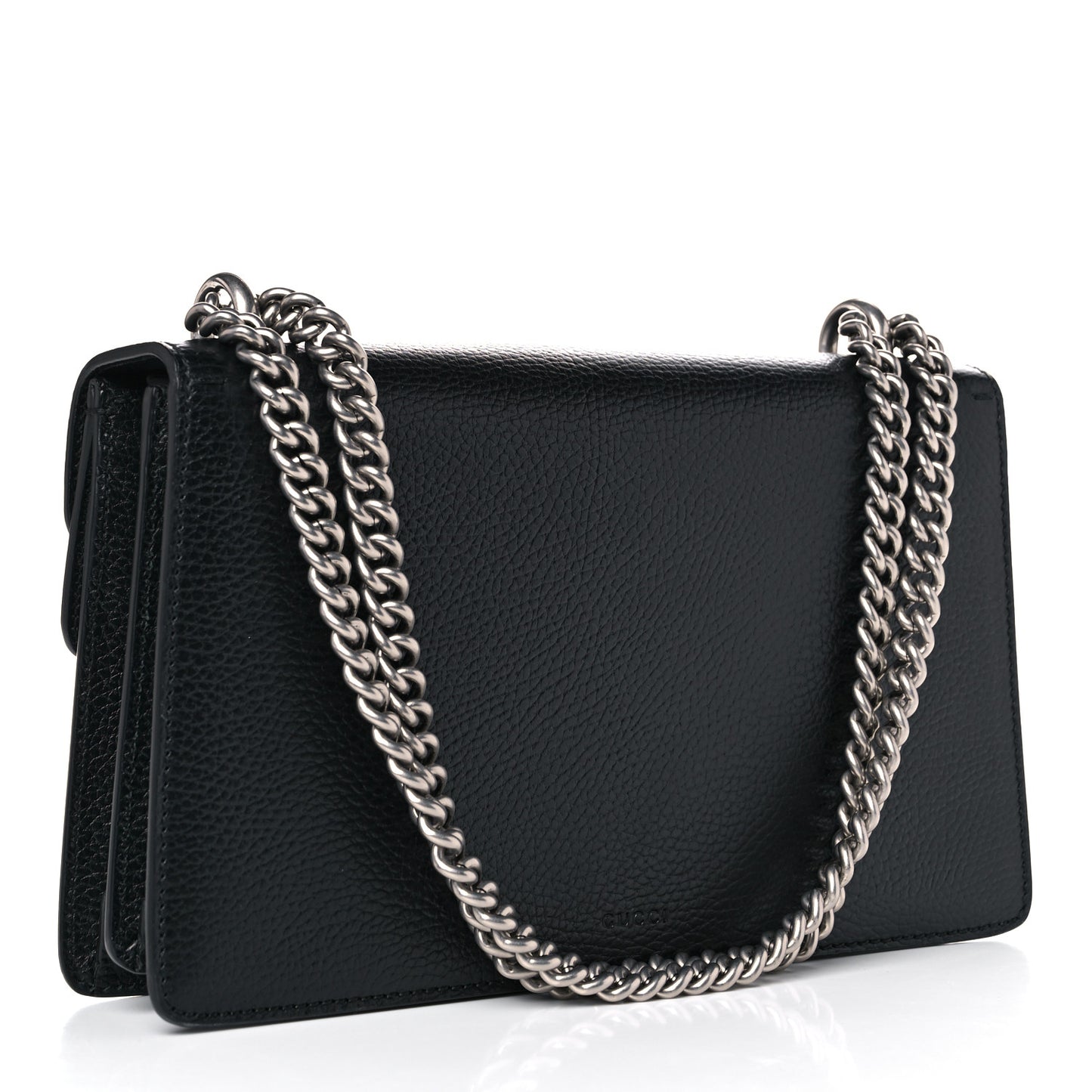 Pebbled Calfskin Small Dionysus Shoulder Bag Black