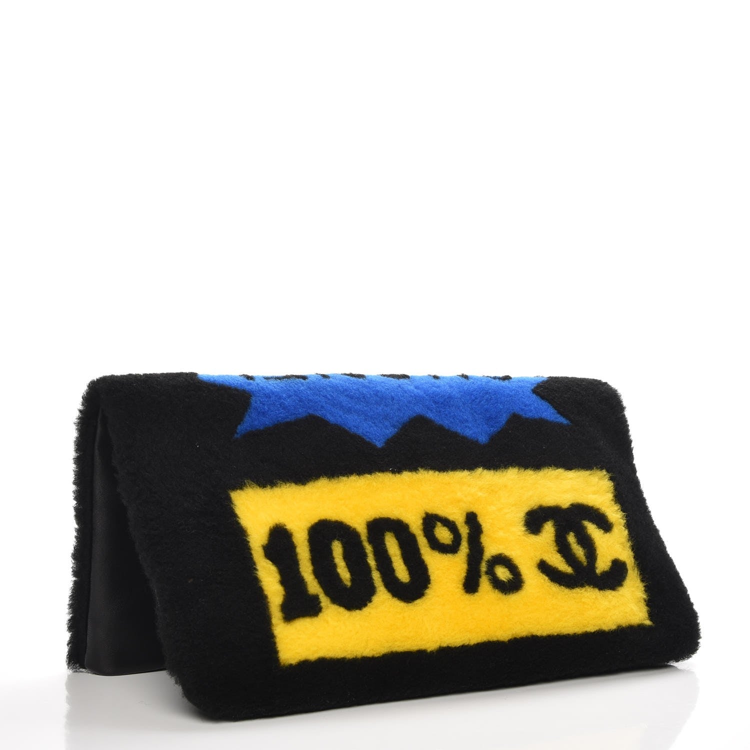 Chanel Shearling Lambskin 100% Clutch Black 3 of 7