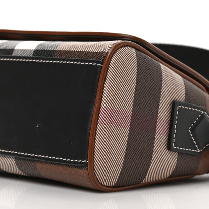 Burberry E-canvas Check Dorset Crossbody Dark Birch Brown 8 of 8