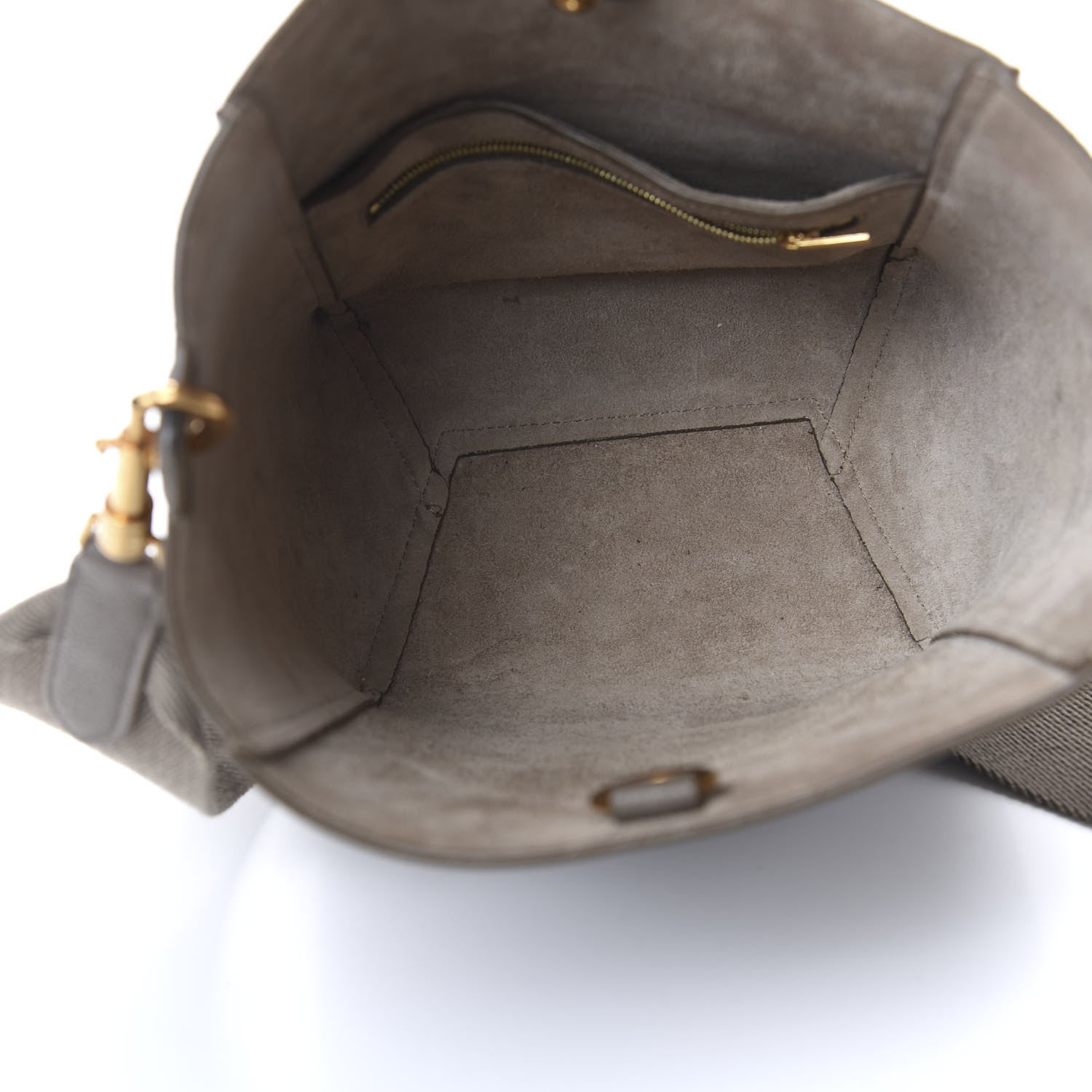 Celine Soft Grained Calfskin Small Sangle Bucket Bag Taupe 4 of 13
