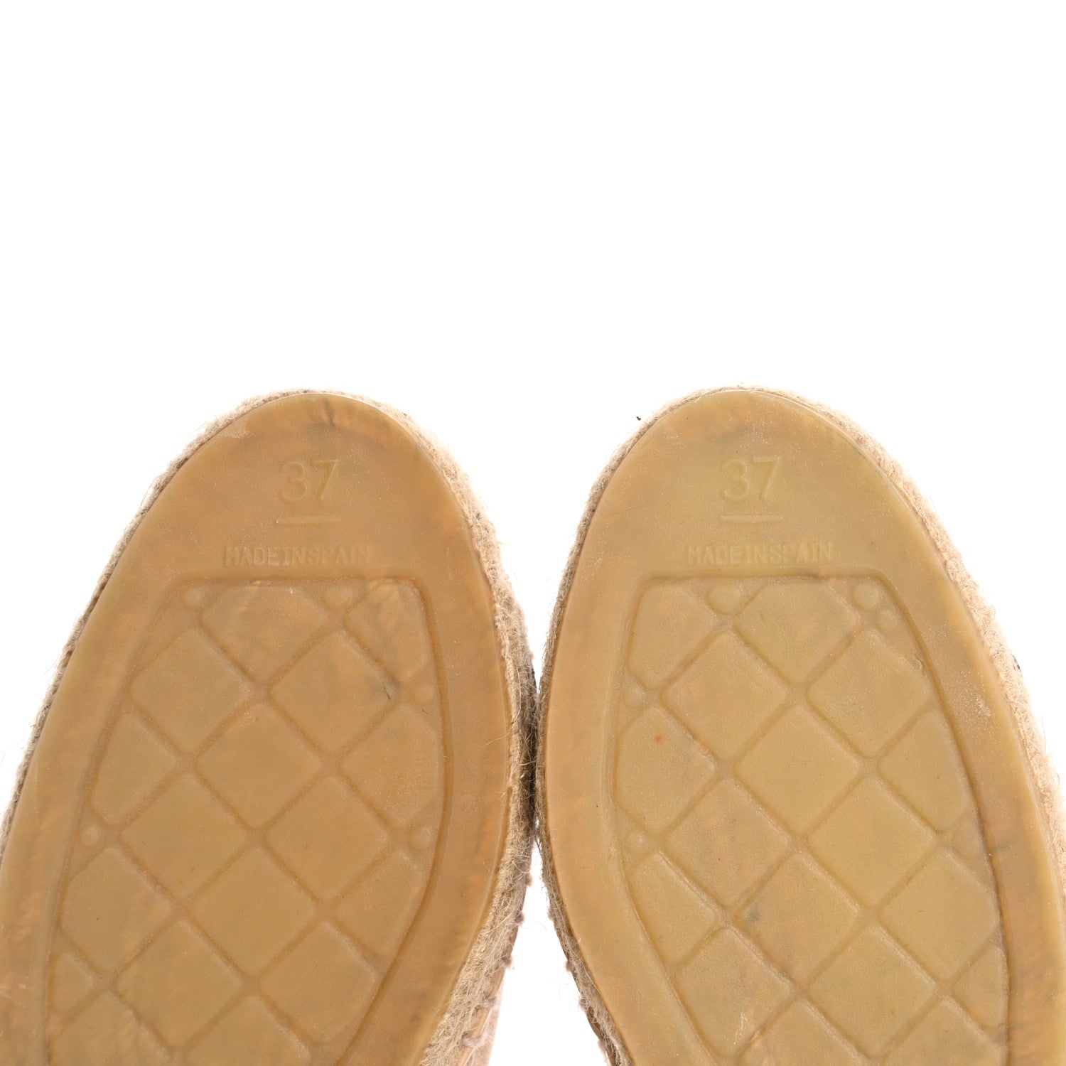 Chanel Lambskin CC Espadrilles 37 Beige Black 8 of 10