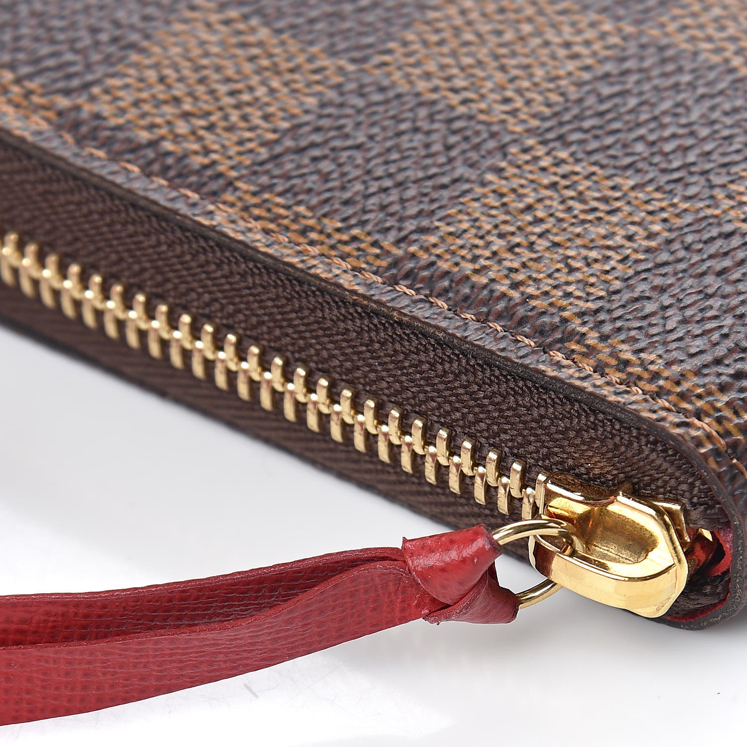 Louis Vuitton Damier Ebene Clemence Wallet Cherry 8 of 11