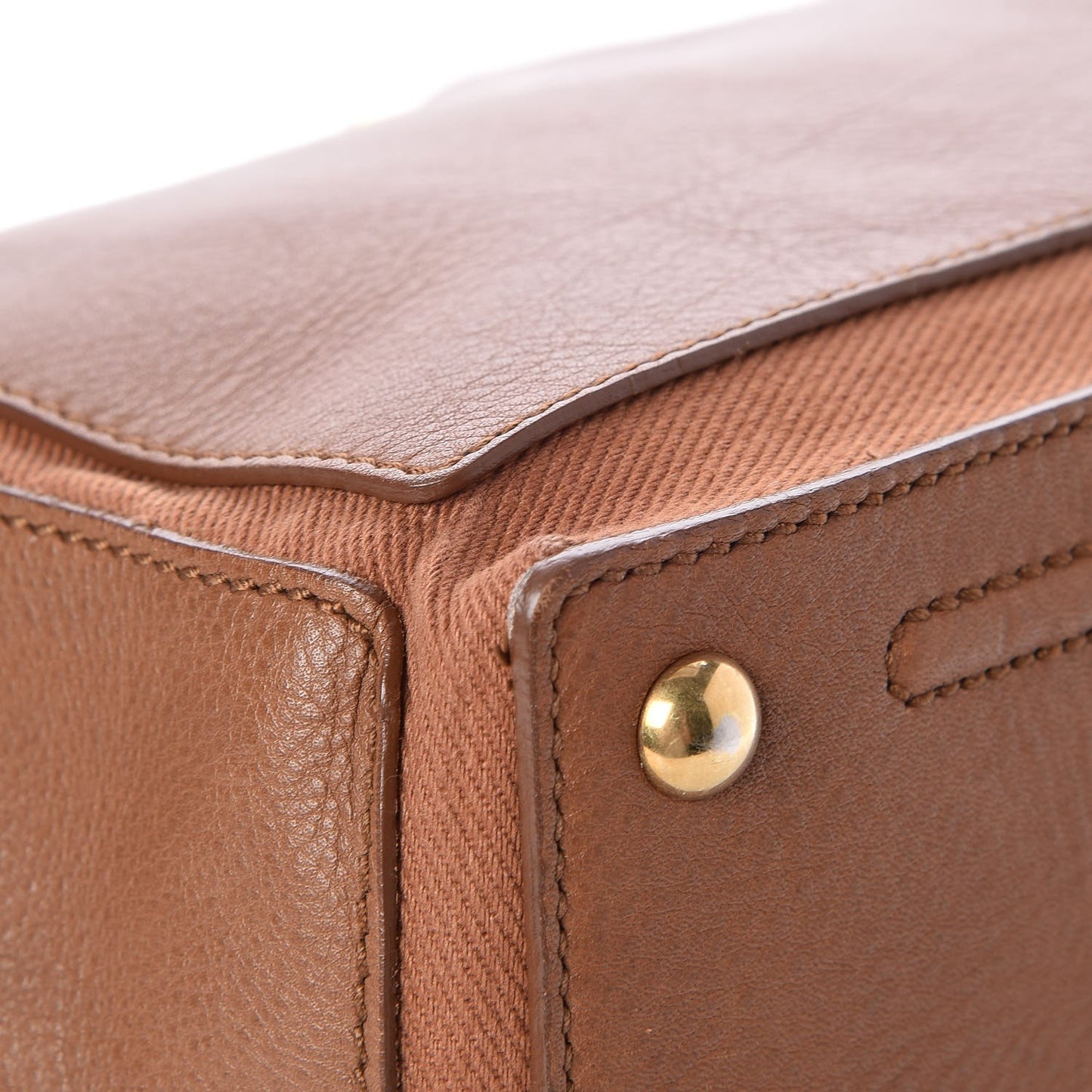 Calfskin Canvas Medium Muse Two Brown
