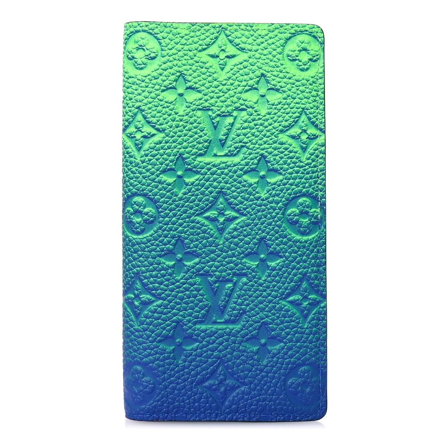 Taurillon Illusion Brazza Wallet Bleu Vert