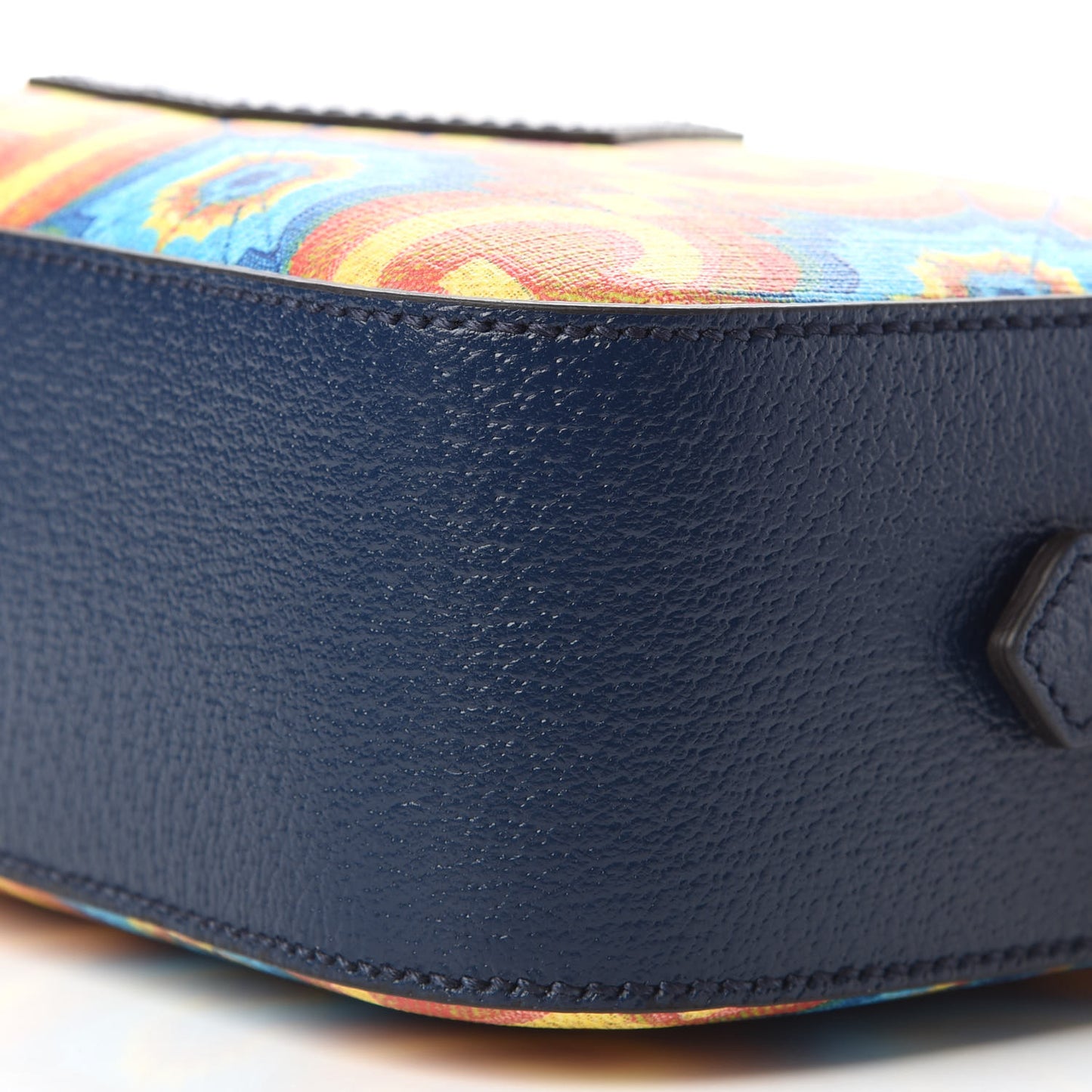 GG Supreme Kaleidoscope Calfskin Script Logo Gucci 100 Camera Bag Blue Orange Multicolor Blue Agata