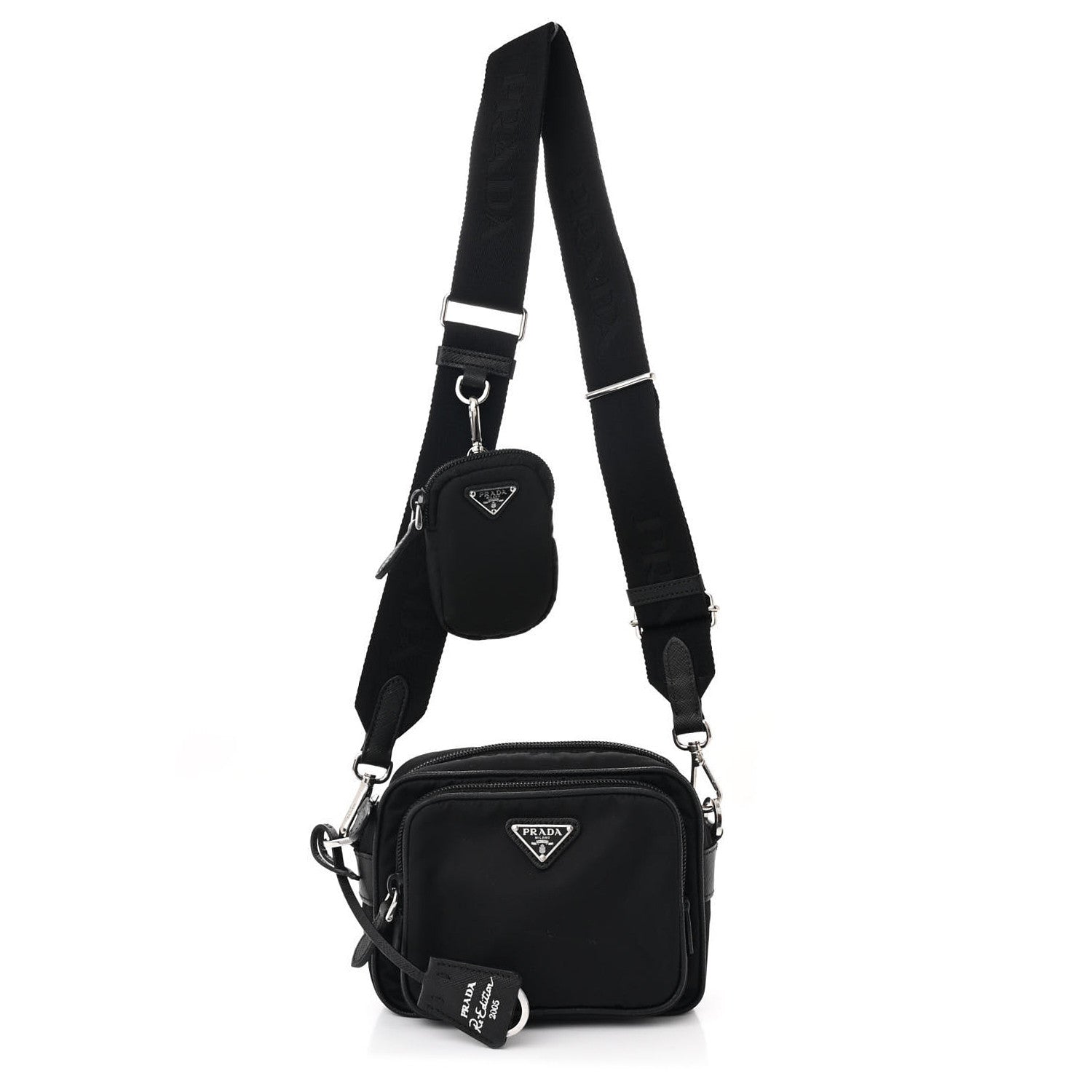 Prada Re-Nylon Saffiano Mini Re-Edition 2005 Camera Bag Black 1 of 11