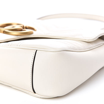 Gucci Calfskin Matelasse Medium GG Marmont Shoulder Bag White 9 of 11
