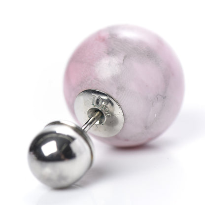 Christian Dior Palladium Mise En Dior Tribal Earrings Pink 4 of 5