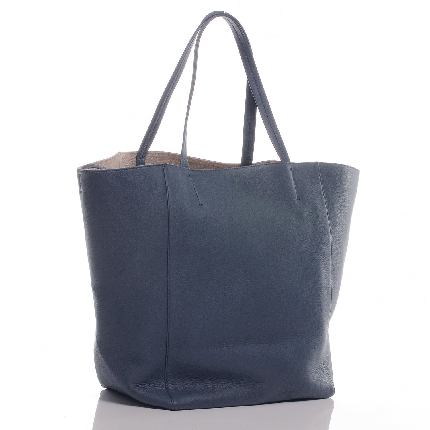 Celine Grained Calfskin Medium Horizontal Cabas Phantom Slate 4 of 8
