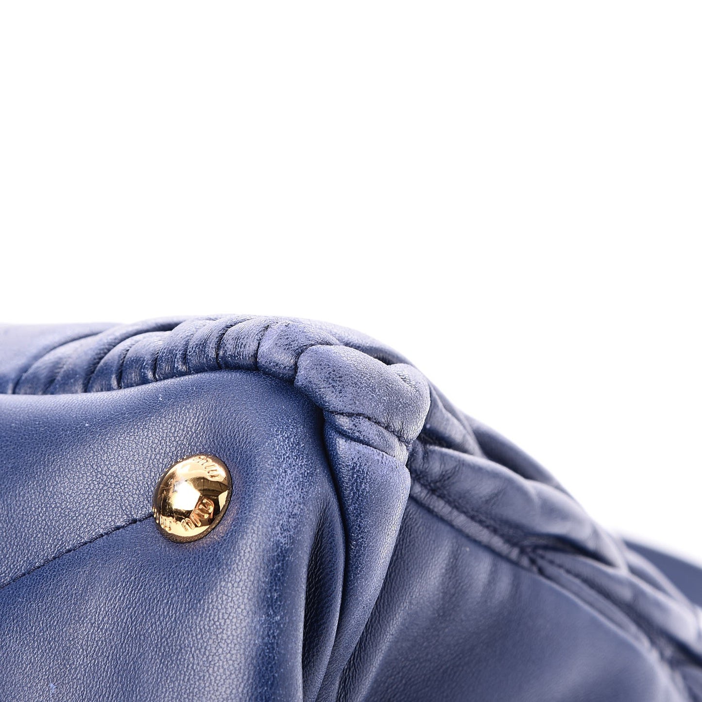 Nappa Matelasse Tote Blue