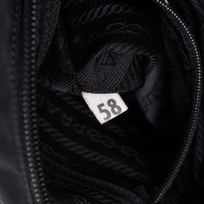 Prada Nylon Flat Messenger Bag Black 6 of 9