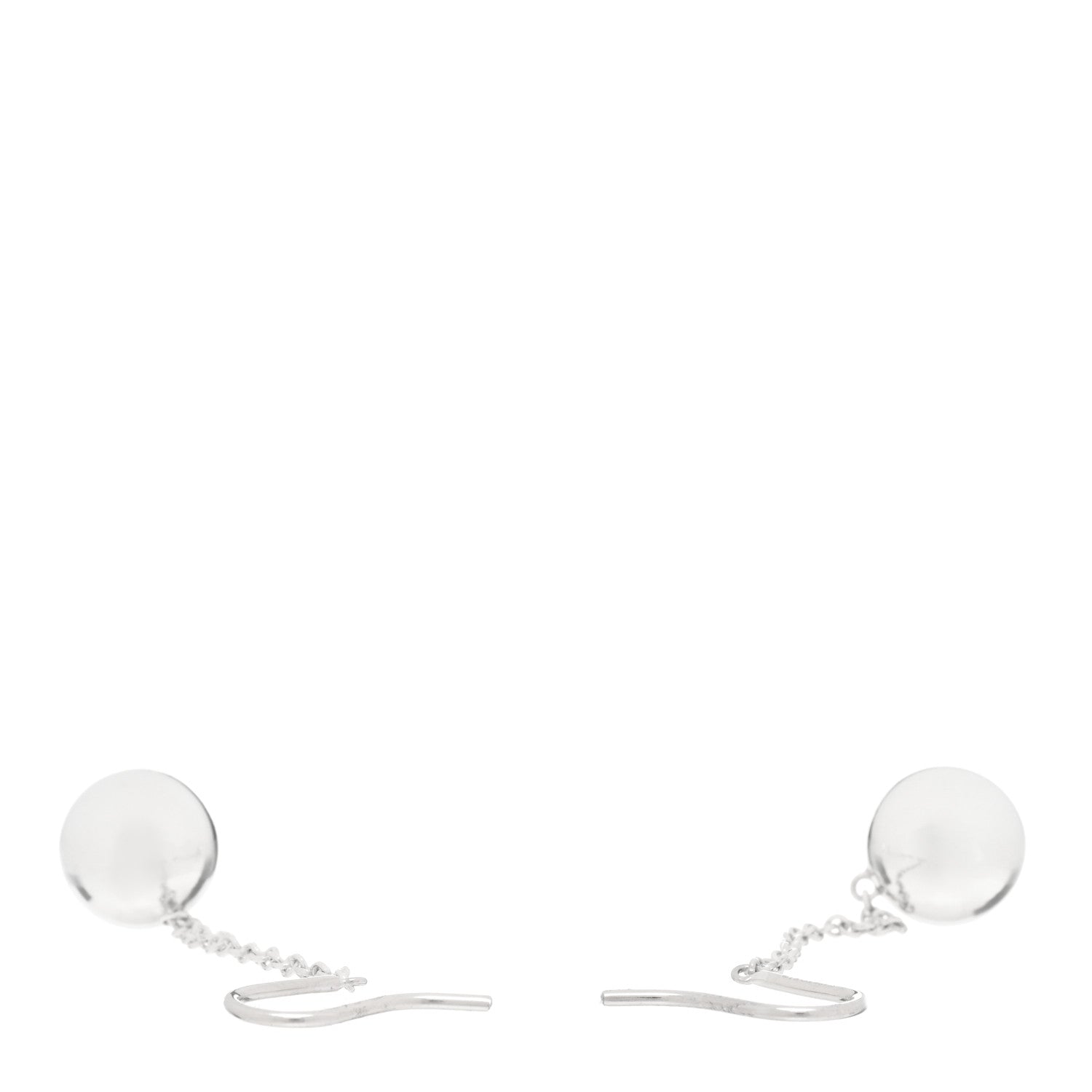 Tiffany Sterling Silver 10mm HardWear Ball Drop Earrings 3 of 4