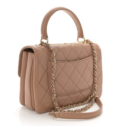 Chanel Lambskin Quilted Small Trendy CC Flap Dual Handle Bag Camel 3 of 15