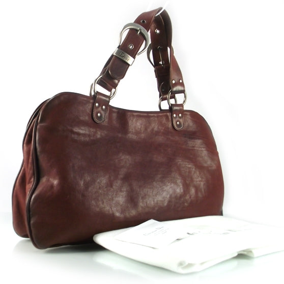 Christian Dior Leather Large Gaucho Double Saddle Bag 3 of 8