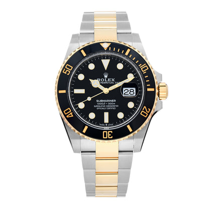 Rolex Stainless Steel 18K Yellow Gold 41mm Submariner Date Watch Black 126613LN 1 of 5