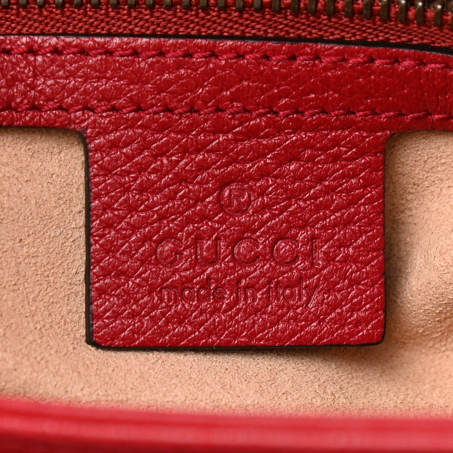 GG Supreme Monogram Medium Queen Margaret Shoulder Bag Red