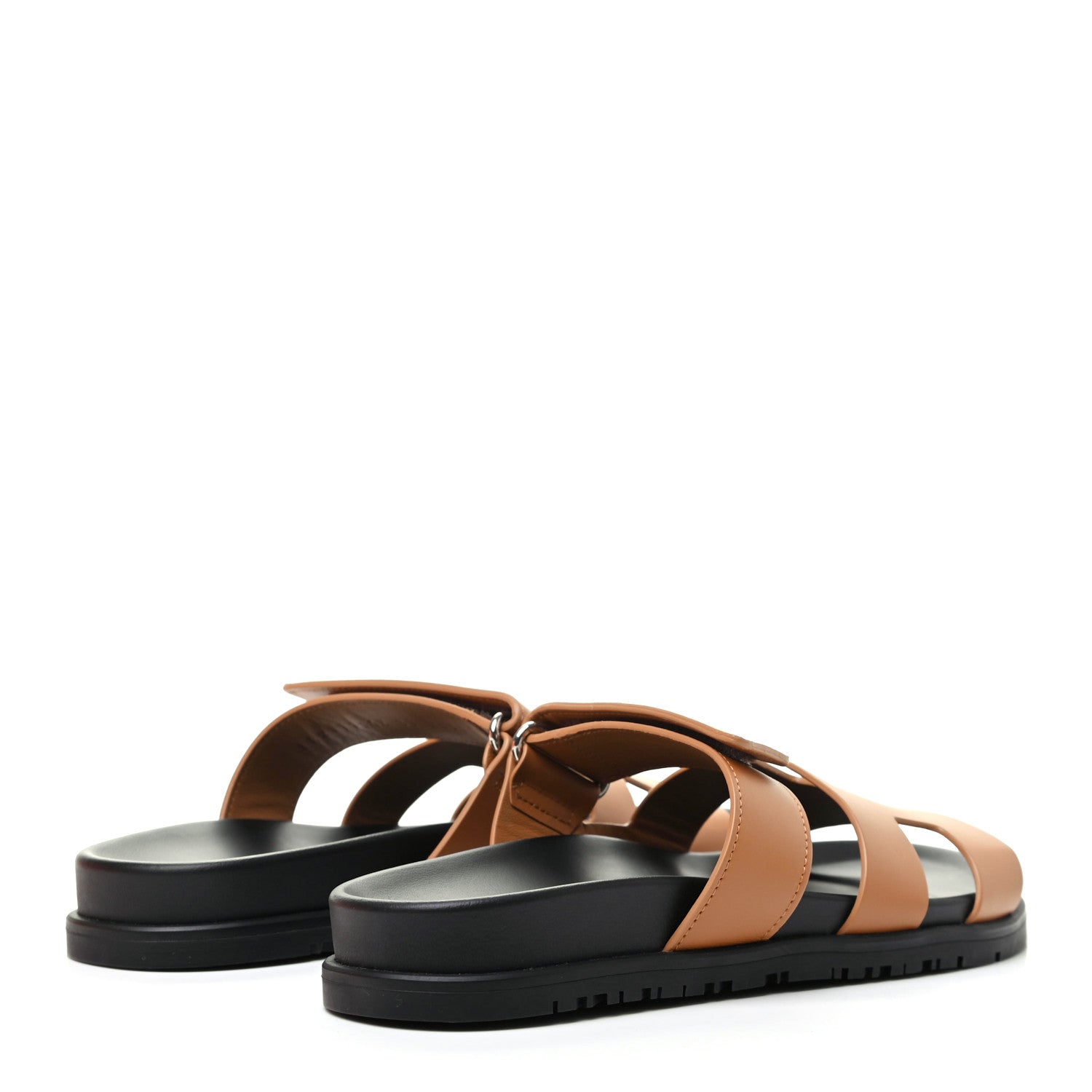 Hermes Calfskin Womens Chypre Sandals 37 Naturel 4 of 10