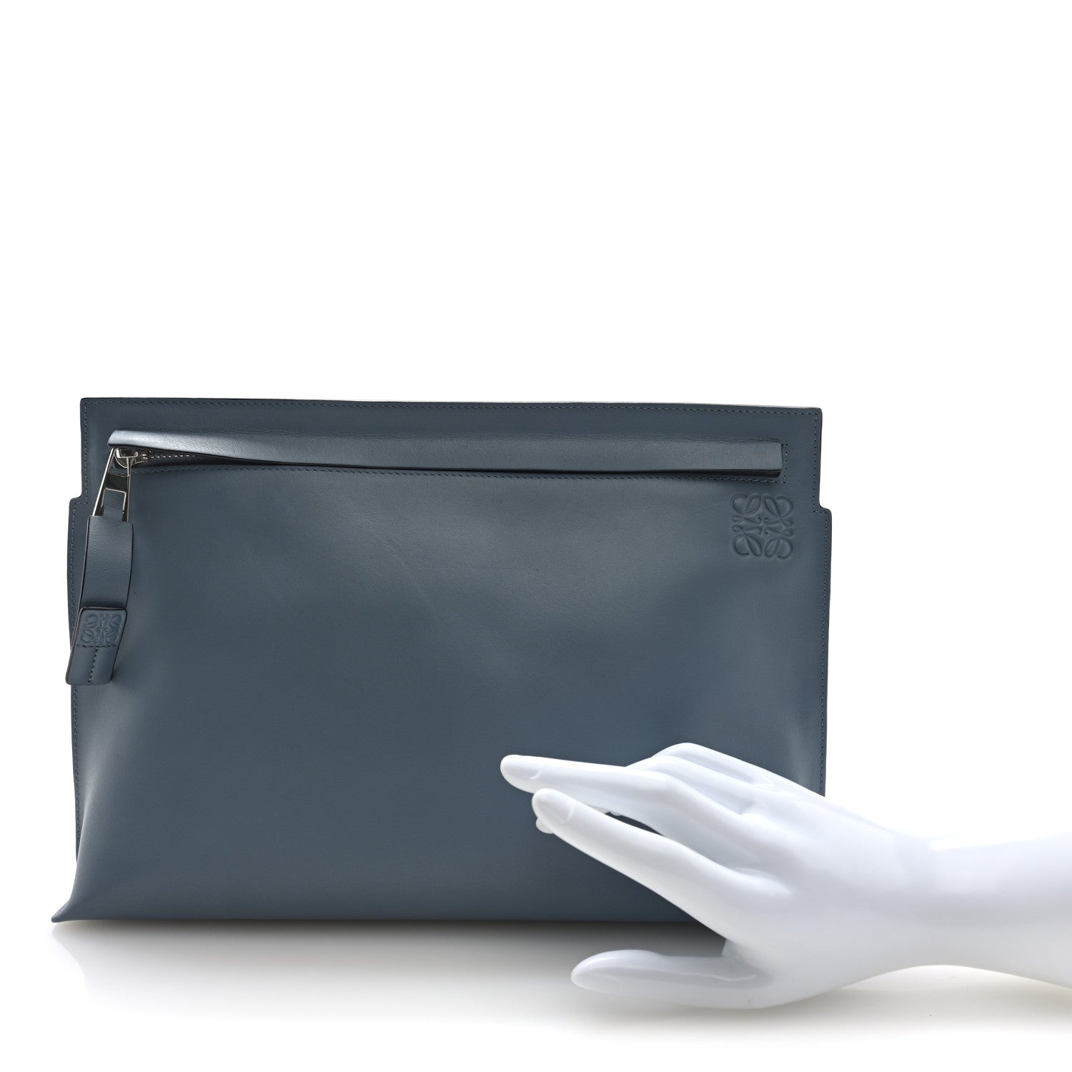 Loewe Calfskin T Pouch Stone Blue 2 of 6
