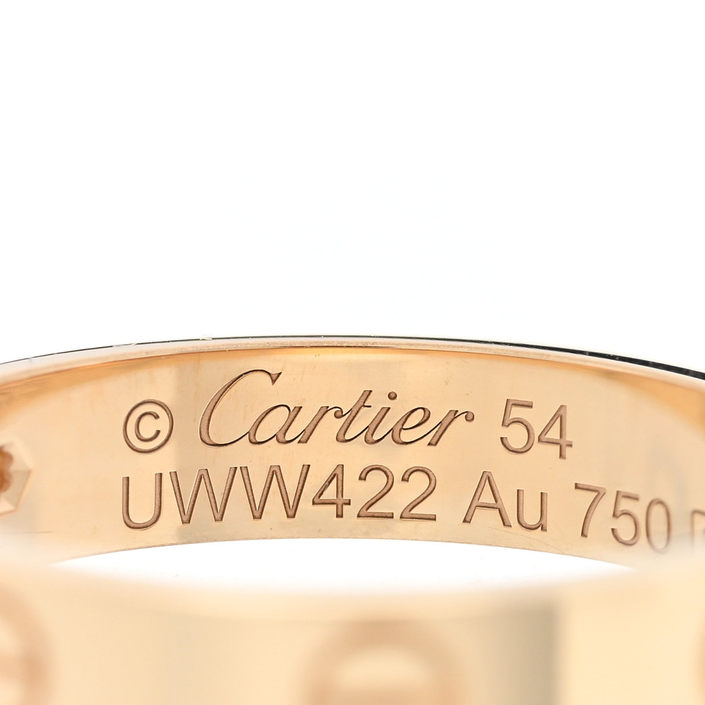 18K Yellow Gold Diamond 4mm LOVE Wedding Band Ring 54 6.75