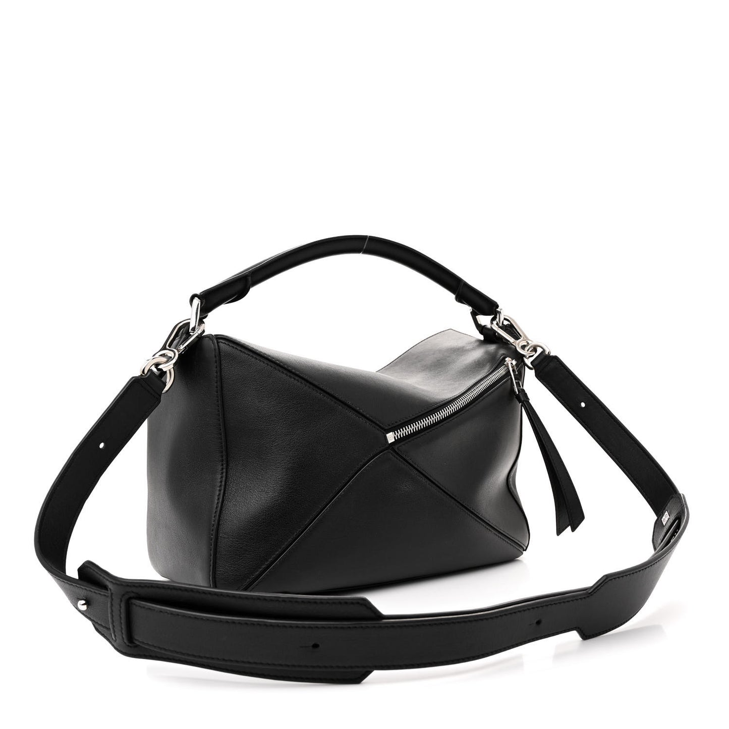 Calfskin Medium Puzzle Bag Black