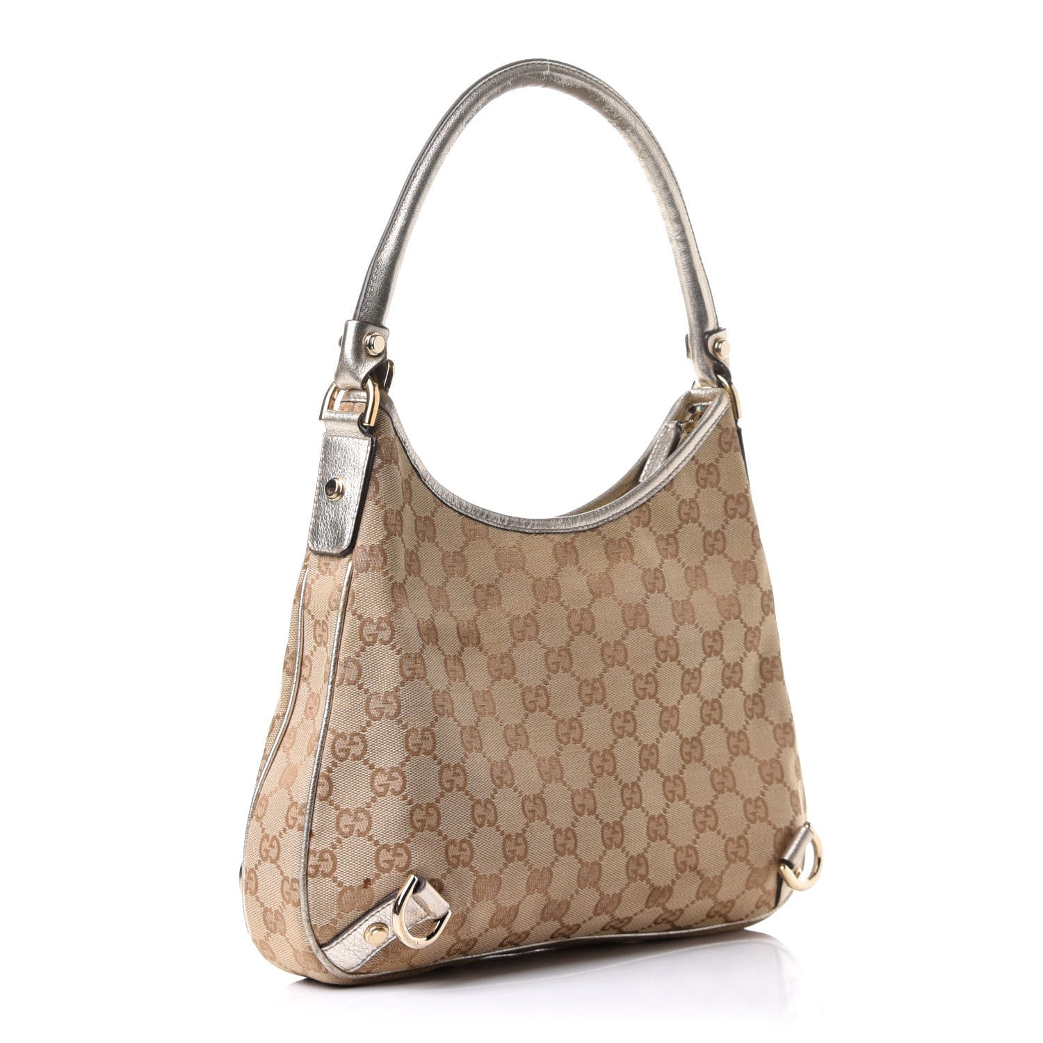 Gucci Monogram Medium Abbey D Ring Hobo Gold 3 of 13