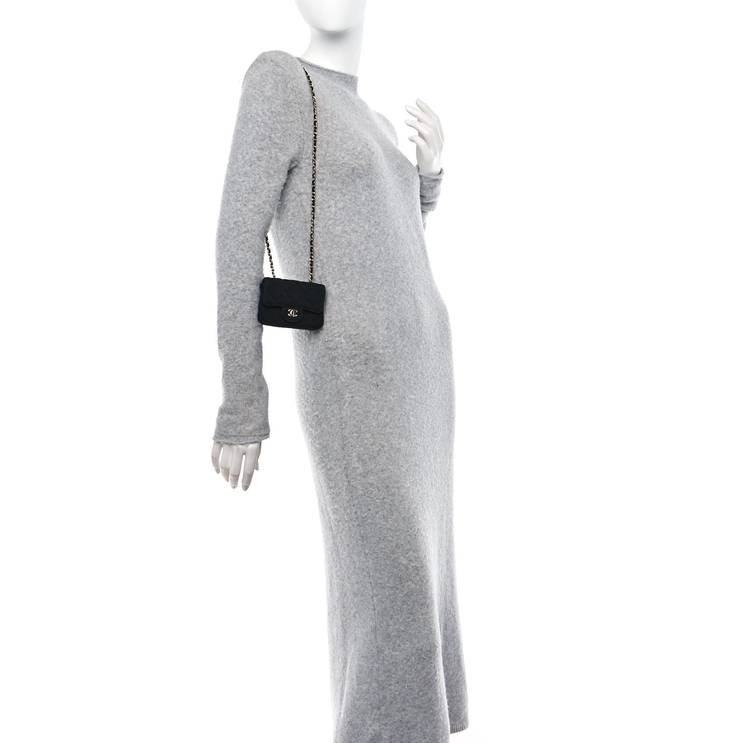 Chanel Jersey Quilted Belt Bag Black 2 of 11