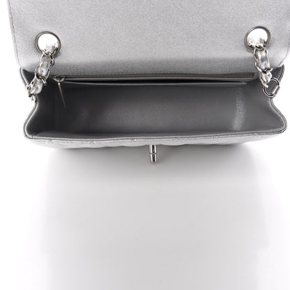 Chanel Metallic Lambskin Quilted Mini Rectangular Flap Silver 5 of 11