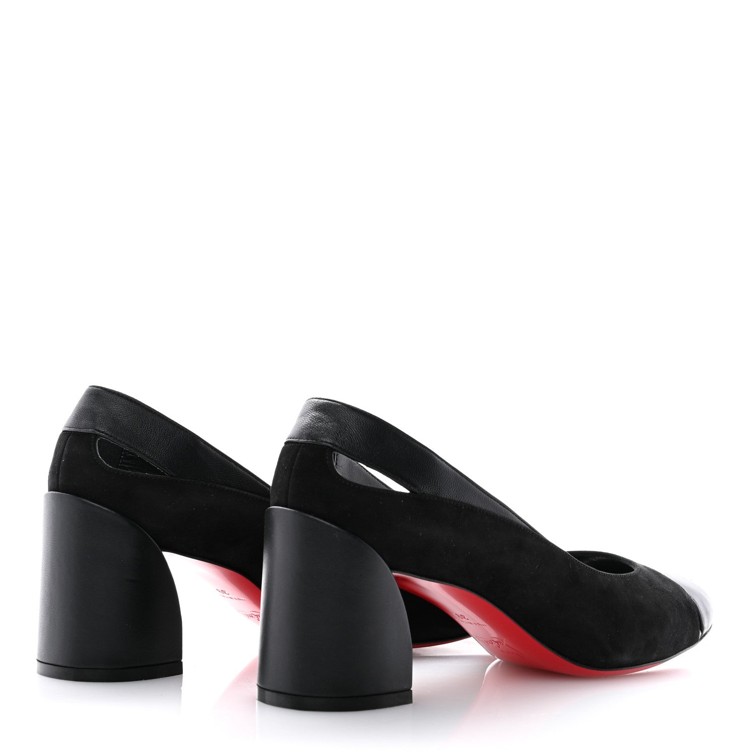 Christian Louboutin Suede Calfskin Miss Duvette 55mm Cap Toe Pumps 39 Black 4 of 8