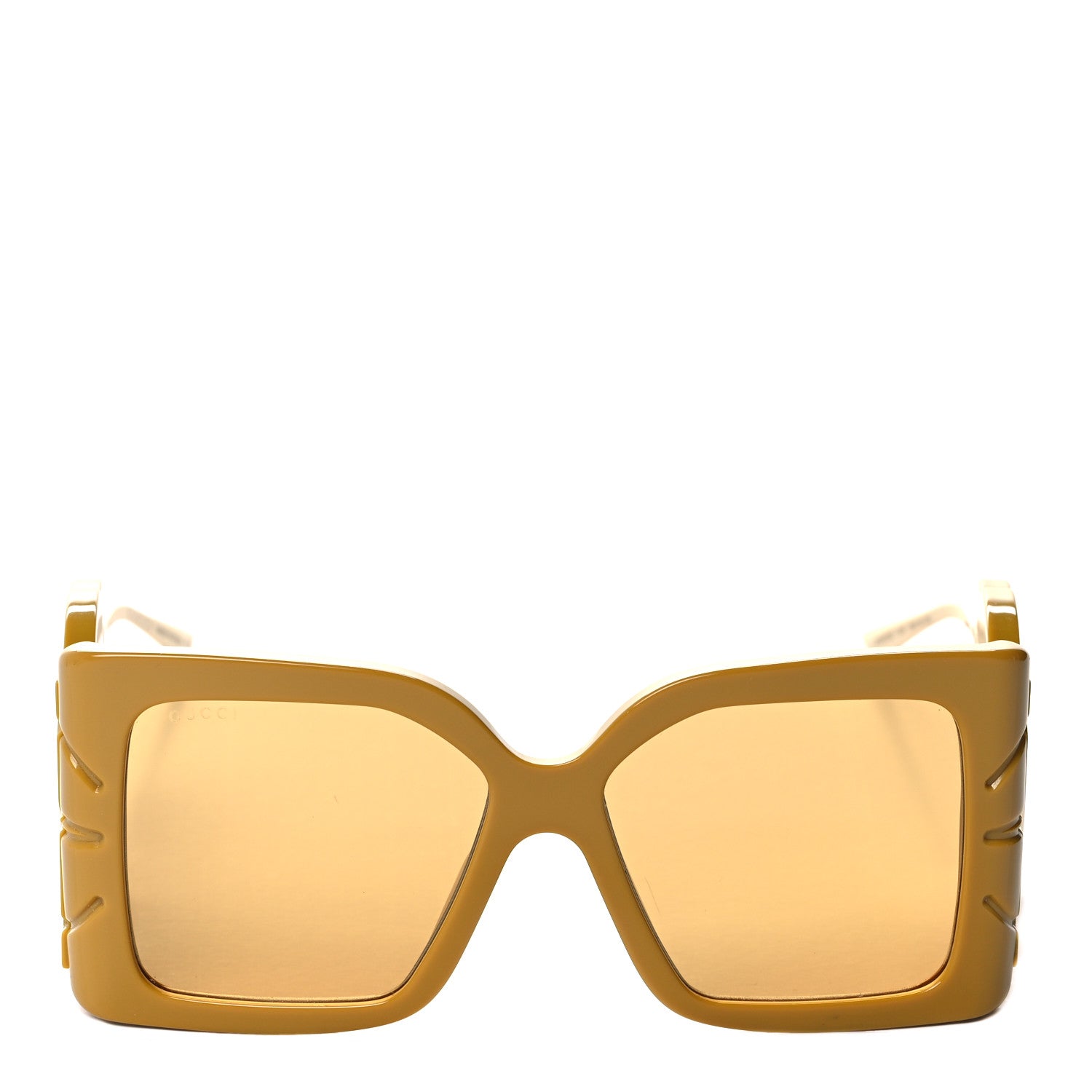Gucci Acetate Square Frame Wing Sunglasses GG0535S Yellow 3 of 7