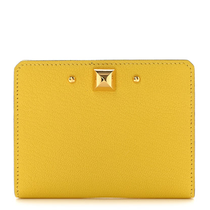 Hermes Chevre Chamkila Medor Card Holder Jaune De Naples 1 of 7