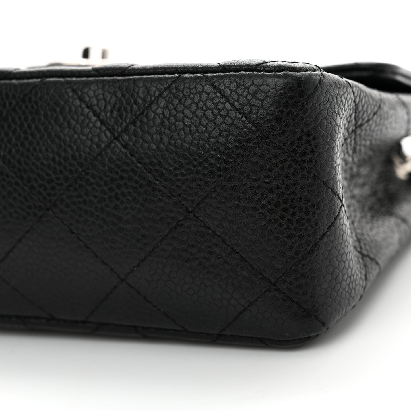 Caviar Quilted Mini Square Flap Black