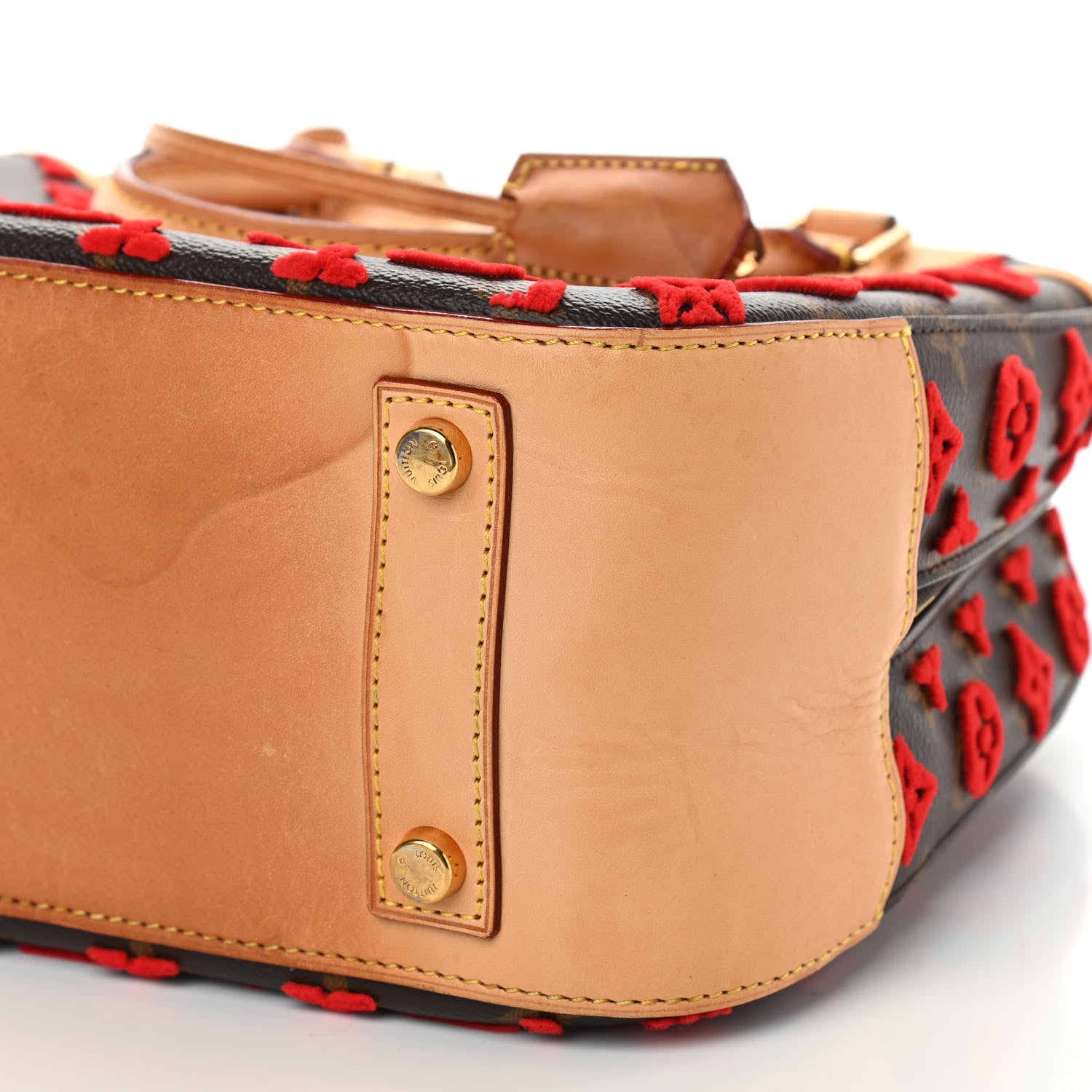 Louis Vuitton Monogram Tuffetage Deauville Cube Red 11 of 16