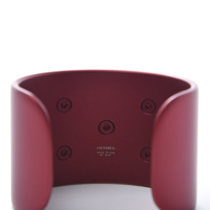 Hermes Aluminium Sunset Collier De Chien CDC Bracelet T2 Rouge H 3 of 5