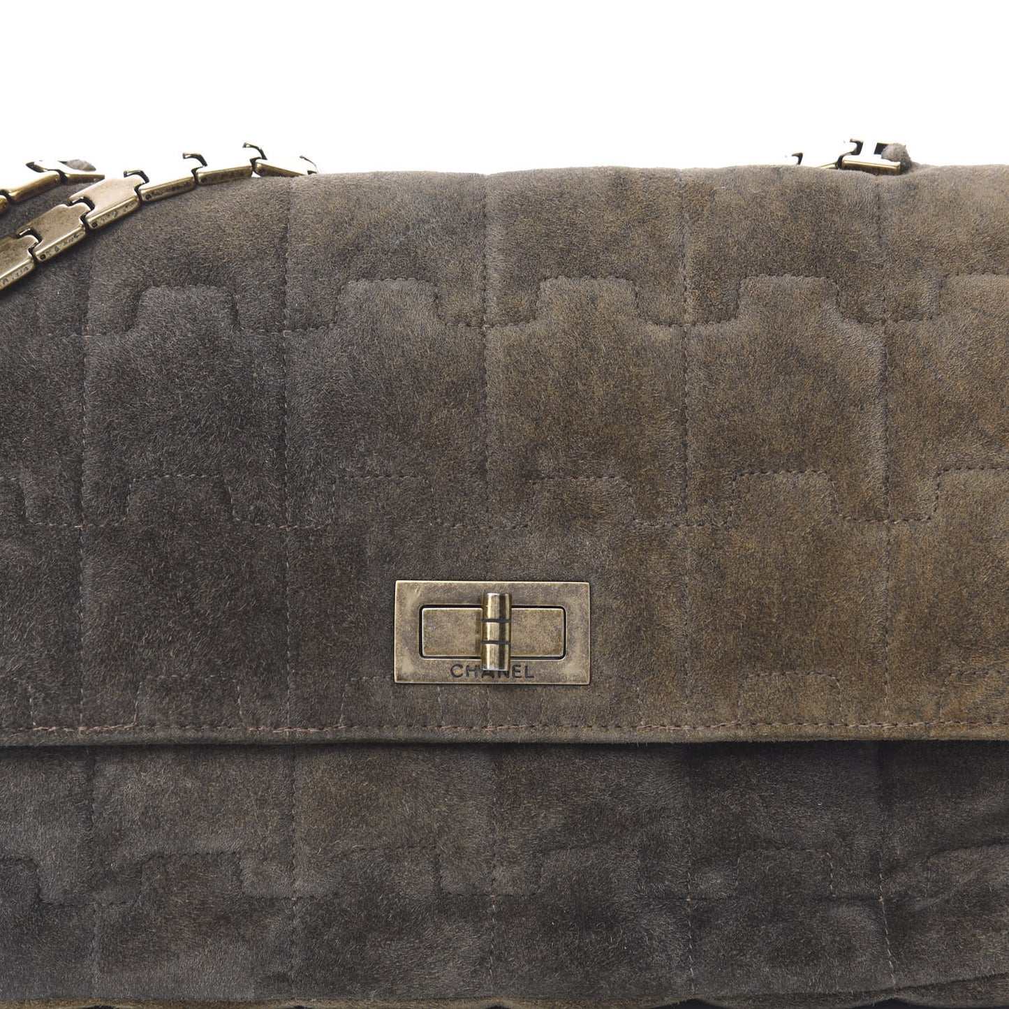 Distressed Suede Puzzle 2.55 Reissue 225 Flap Brown