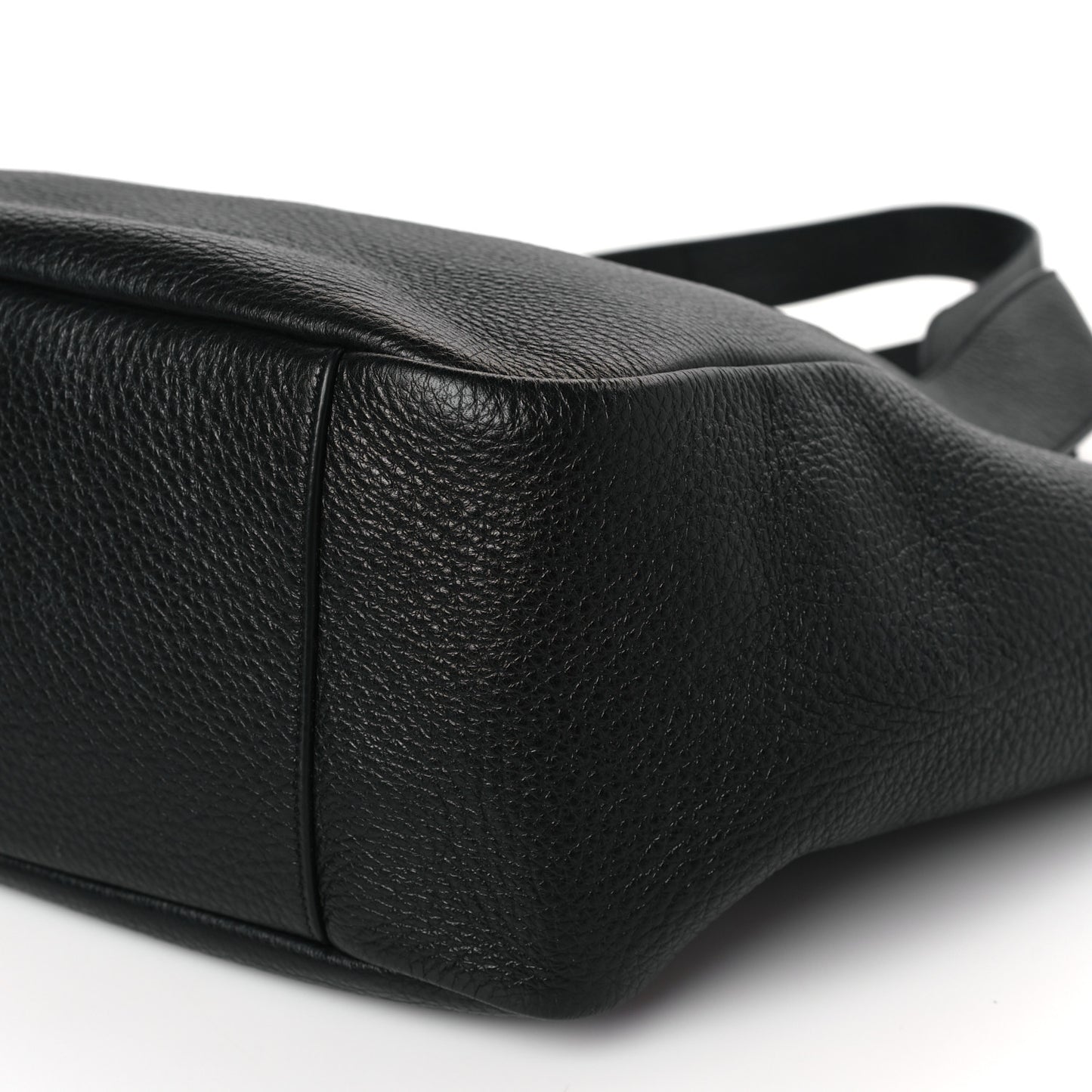 Grained Deerskin Bea Tote Black