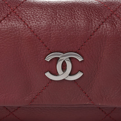 Chanel Calfskin Stitched Flap Shoulder Bag Red 8 of 10