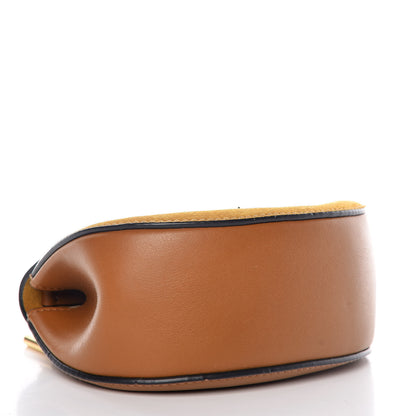 Chloe Suede Smooth Calfskin Nano Drew Shoulder Bag Caramel 4 of 9