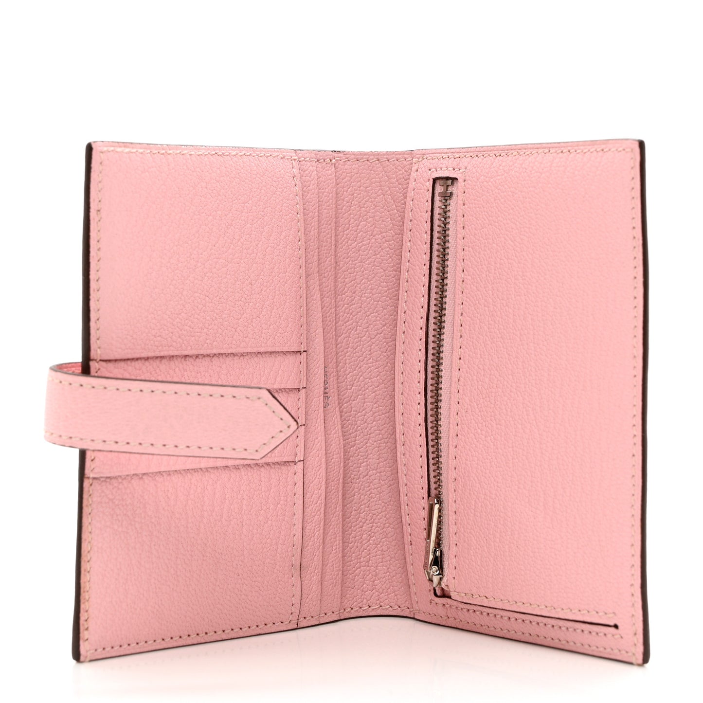 Chevre Mysore Bearn Compact Wallet Rose Sakura