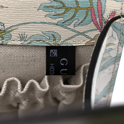 Gucci New Shangai Calfskin Tiger Savanah Mini Horsebit 1955 Foldover Top Handle Bag Chalky White Multicolor 7 of 10