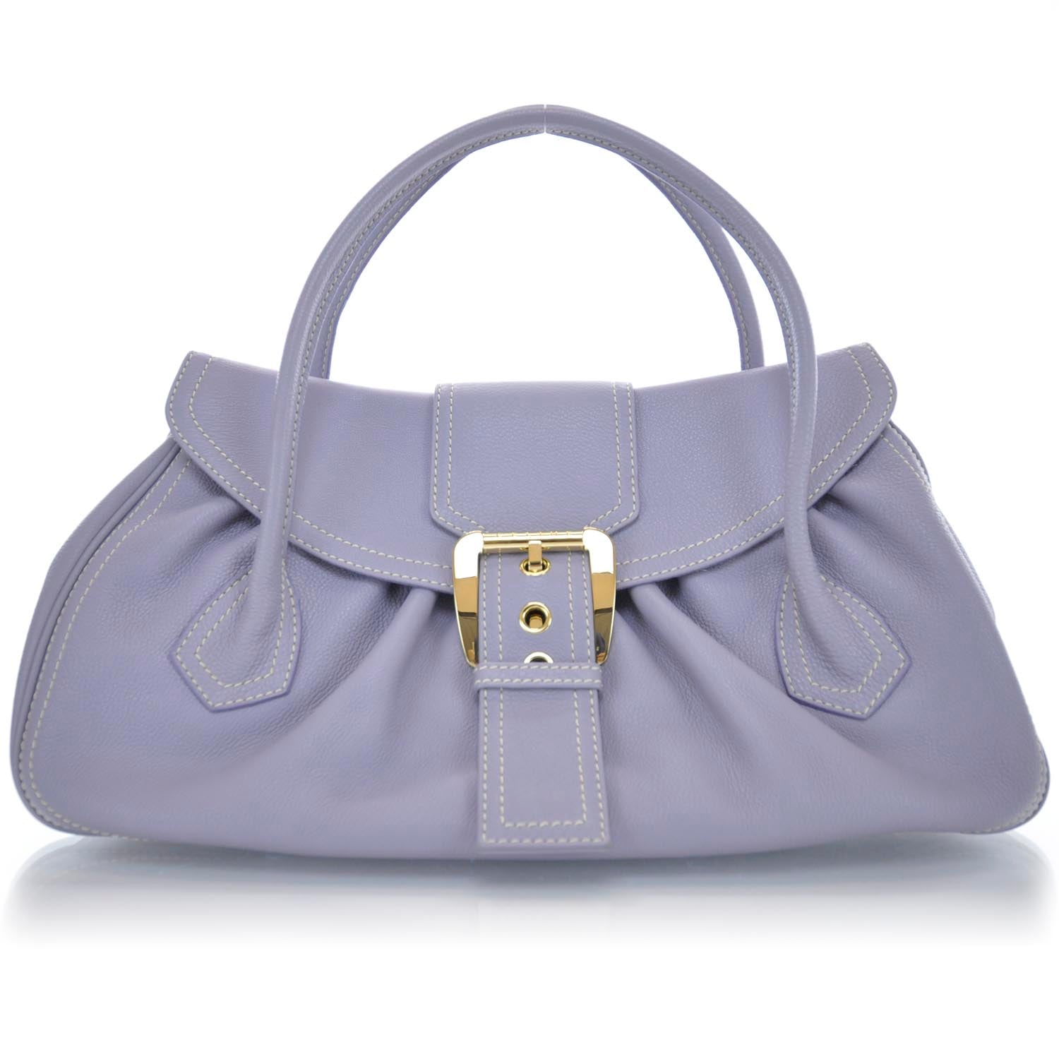 Celine Leather Buckle Bag Purple 1 of 9