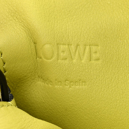 Loewe Calfskin Mini Drawstring Flamenco Knot Crossbody Pocket Bag Lime Green 6 of 10
