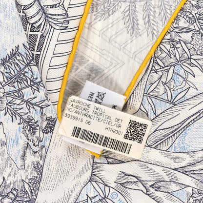 Hermes Silk Faubourg Tropical Scarf 45 Anthracite Ciel 3 of 3