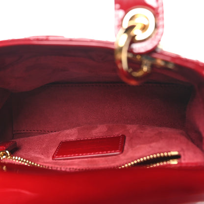 Christian Dior Patent Cannage Mini Lady Dior Rouge Cerise 6 of 11