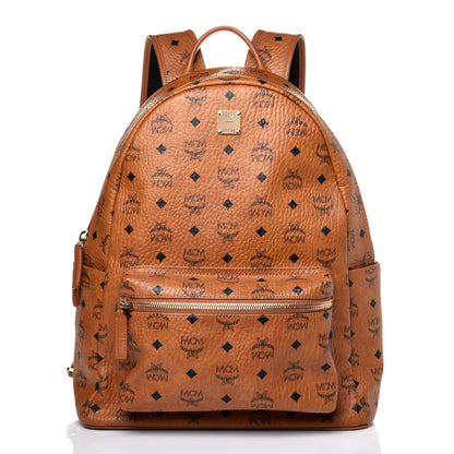 MCM Visetos Medium Stark Backpack Cognac 1 of 16