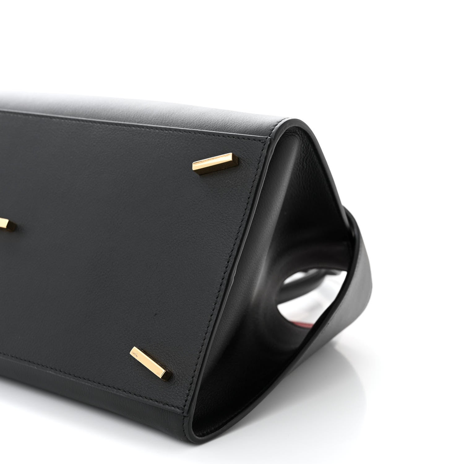 Salvatore Ferragamo Calfskin Small Hug Bag Black 9 of 9
