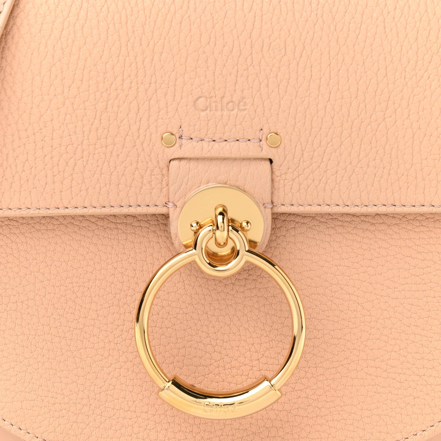 Grained Calfskin Large Tess Bag Delicate Pink