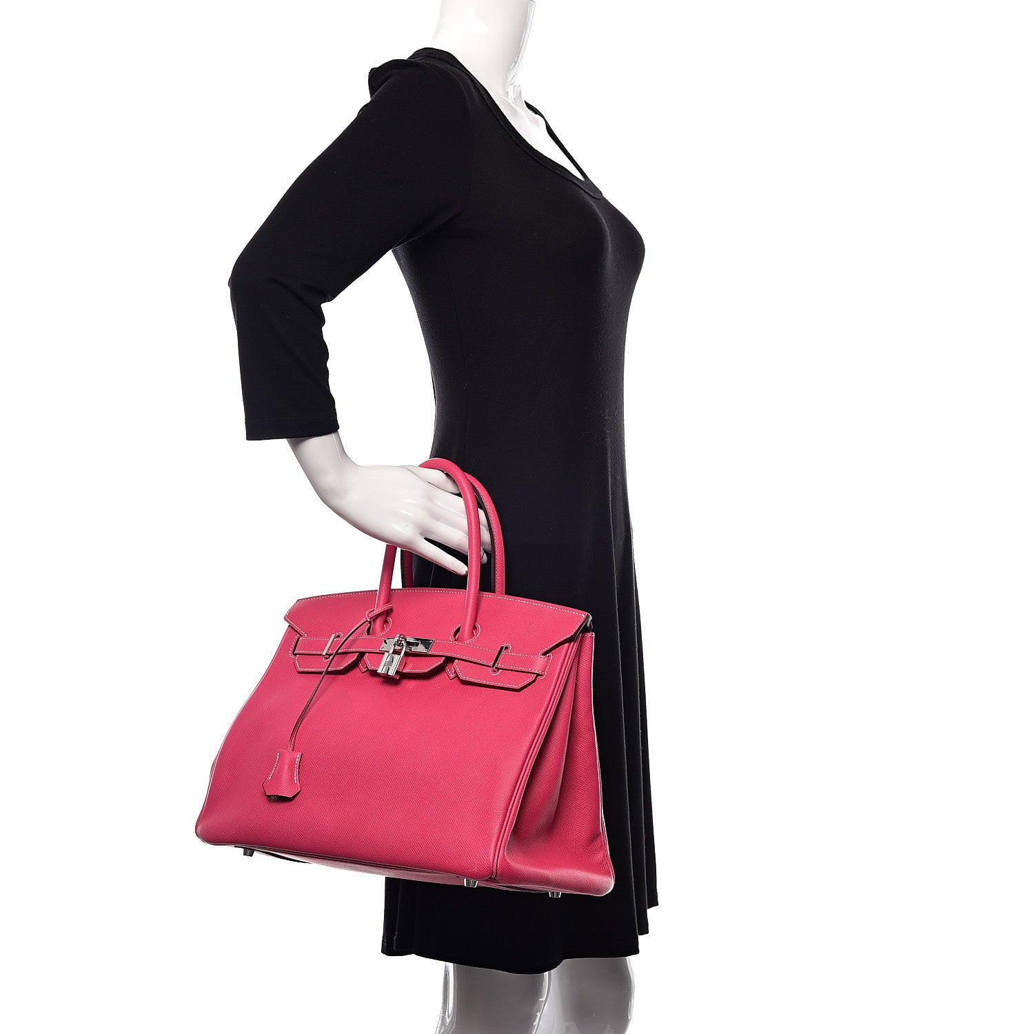 Hermes Epsom Candy Birkin 35 Rose Tyrien Rubis 2 of 33